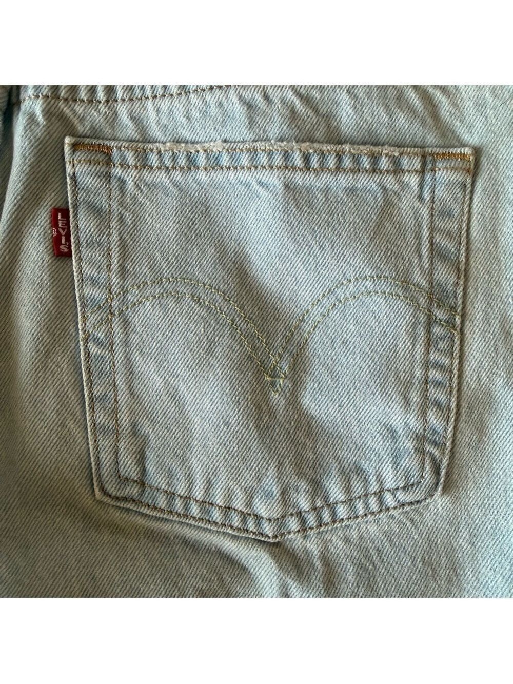 LEVIS 501 Skinny Jeans High Rise Cropped Raw Hem Distressed Size 28 - Picture 5 of 15